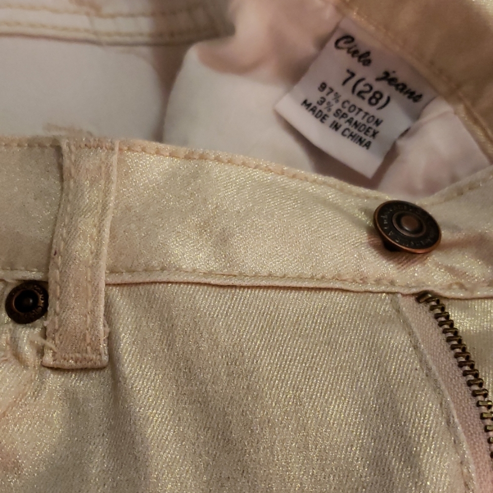 Metallic Gold Jeans - Picture 5 of 5